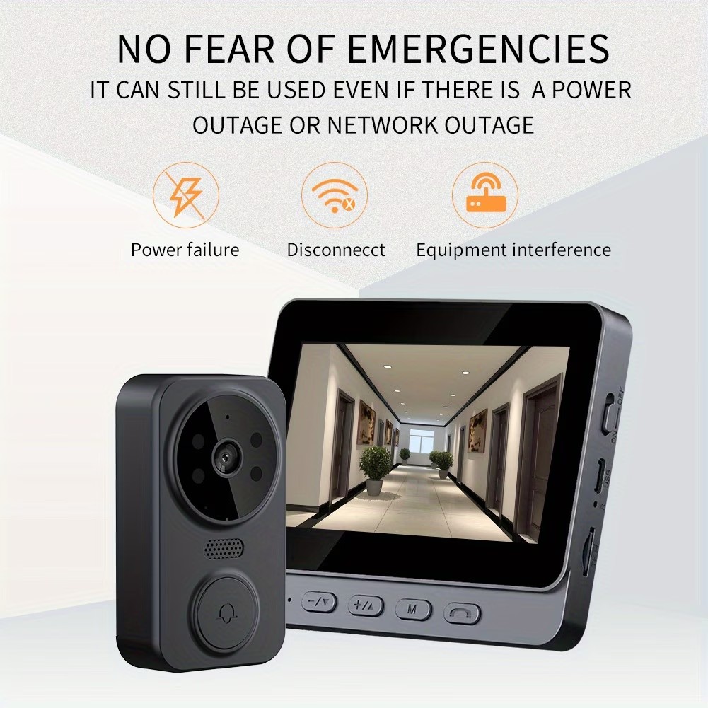 Smart Home Video - 4,3 inç IPS Ekranlı, 2,4G Kablosuz,