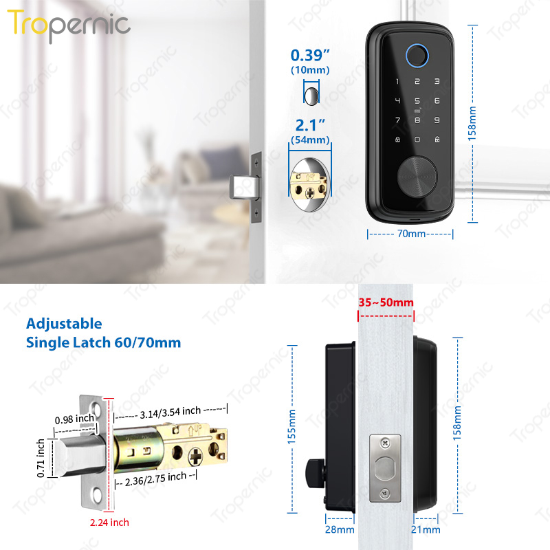 Tuya Zigbee kapı sürgü kilitle - Smart Home Door Lock incelemesi ve fiyatı